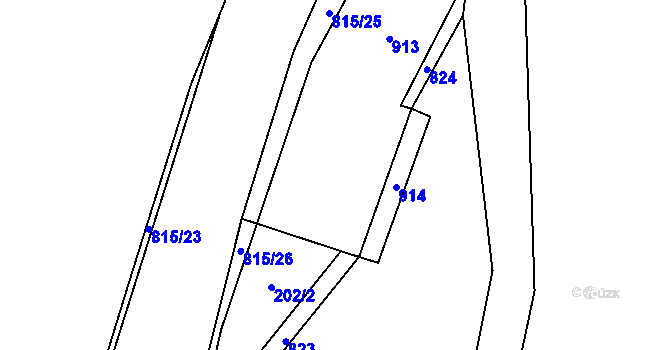Parcela st. 45 v KÚ Výškovice u Vimperka, Katastrální mapa