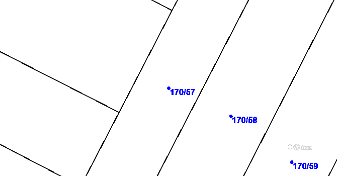 Parcela st. 170/57 v KÚ Janovice u Vinar, Katastrální mapa