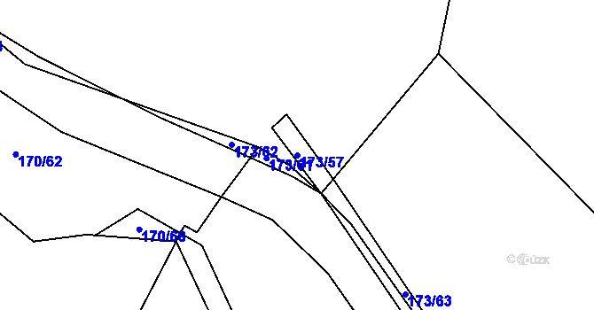 Parcela st. 173/57 v KÚ Janovice u Vinar, Katastrální mapa