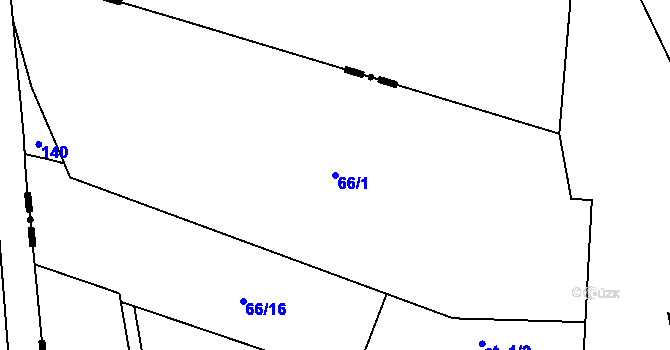 Parcela st. 66/1 v KÚ Kozojídky u Vinar, Katastrální mapa
