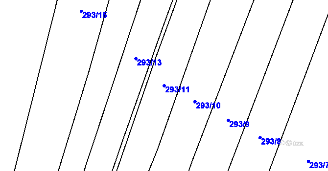 Parcela st. 293/11 v KÚ Smidarská Lhota, Katastrální mapa
