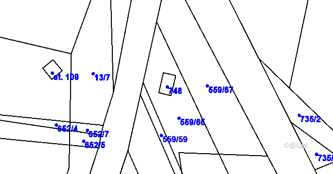 Parcela st. 110 v KÚ Vinary u Smidar, Katastrální mapa