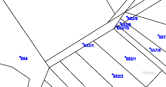 Parcela st. 652/1 v KÚ Vinary u Smidar, Katastrální mapa
