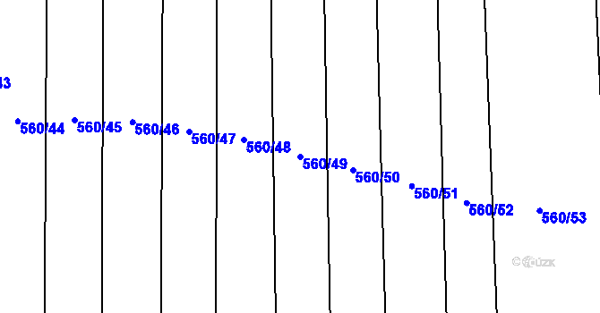 Parcela st. 560/49 v KÚ Vinary u Smidar, Katastrální mapa