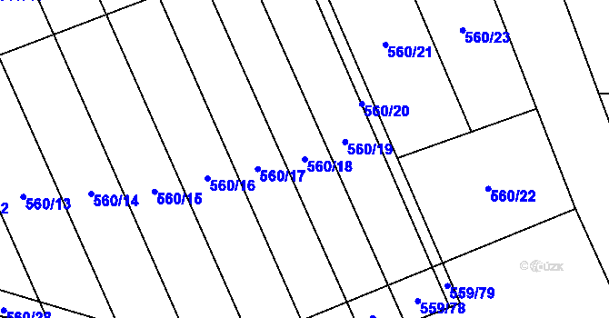 Parcela st. 560/18 v KÚ Vinary u Smidar, Katastrální mapa