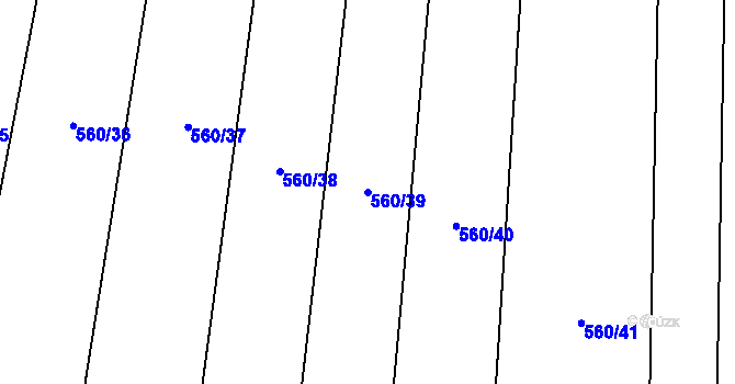 Parcela st. 560/39 v KÚ Vinary u Smidar, Katastrální mapa