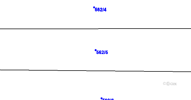 Parcela st. 562/5 v KÚ Vinary u Smidar, Katastrální mapa