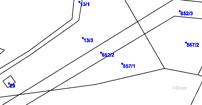 Parcela st. 652/2 v KÚ Vinary u Smidar, Katastrální mapa