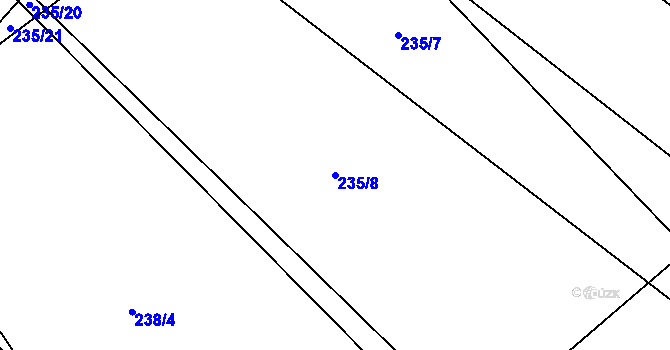 Parcela st. 235/8 v KÚ Vinary u Smidar, Katastrální mapa