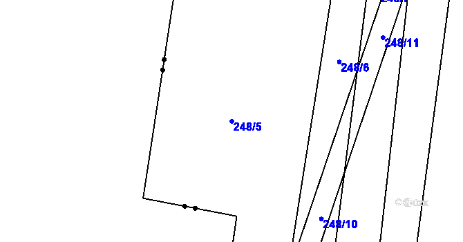Parcela st. 248/5 v KÚ Vinary u Smidar, Katastrální mapa