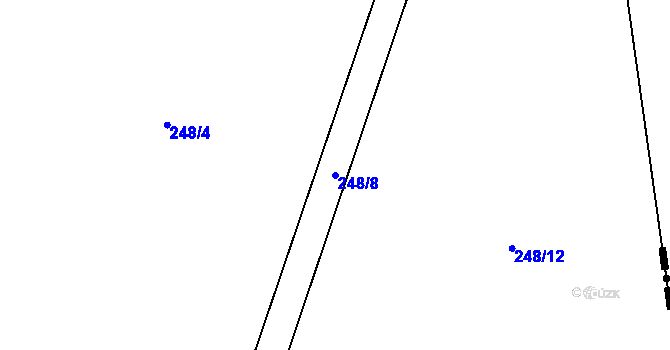 Parcela st. 248/8 v KÚ Vinary u Smidar, Katastrální mapa