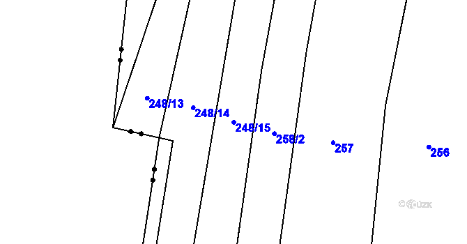 Parcela st. 248/15 v KÚ Vinary u Smidar, Katastrální mapa