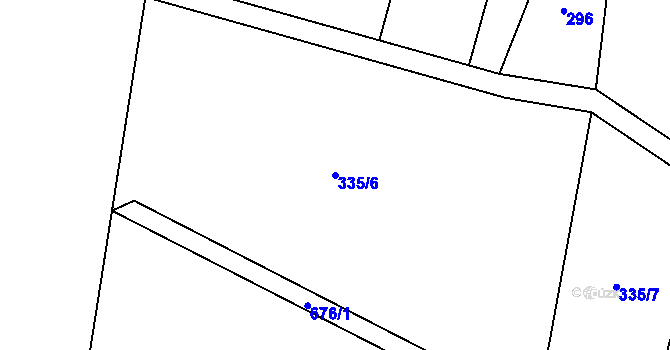 Parcela st. 335/6 v KÚ Vinary u Smidar, Katastrální mapa