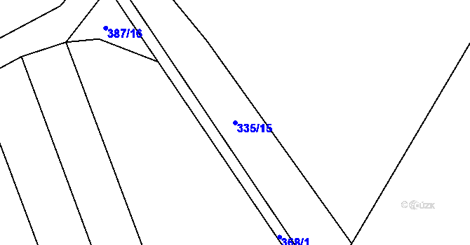 Parcela st. 335/15 v KÚ Vinary u Smidar, Katastrální mapa