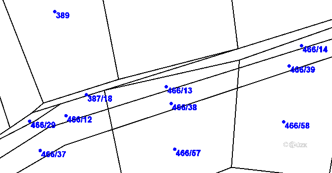 Parcela st. 466/13 v KÚ Vinary u Smidar, Katastrální mapa