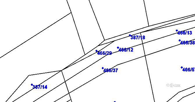 Parcela st. 466/29 v KÚ Vinary u Smidar, Katastrální mapa