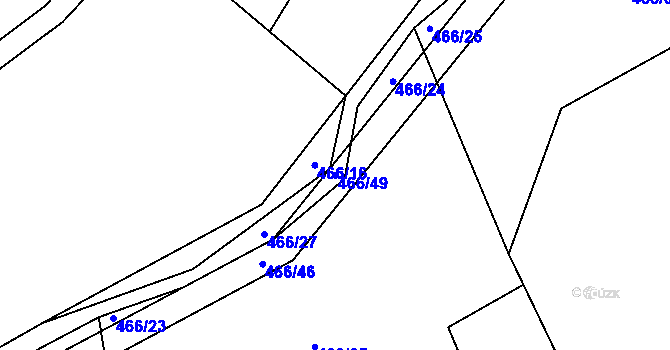 Parcela st. 466/49 v KÚ Vinary u Smidar, Katastrální mapa