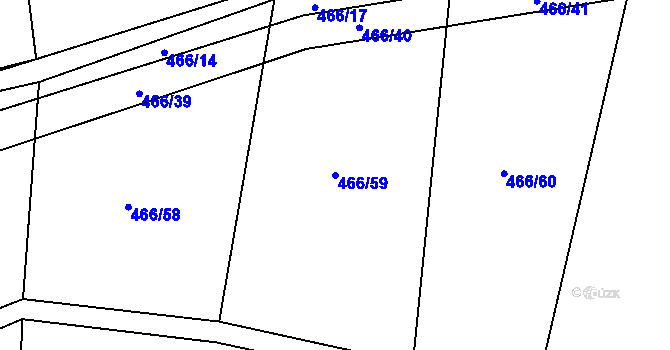 Parcela st. 466/59 v KÚ Vinary u Smidar, Katastrální mapa