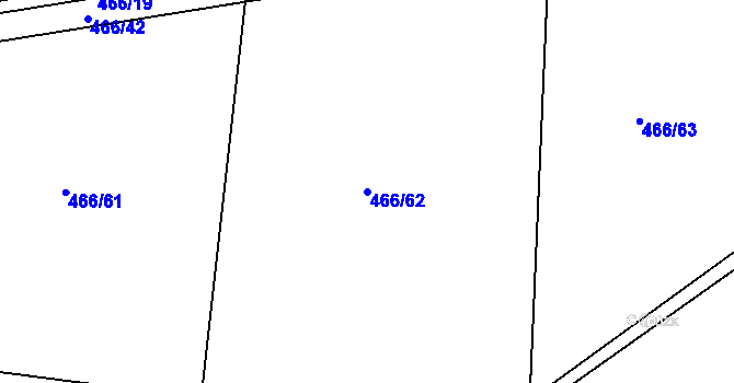 Parcela st. 466/62 v KÚ Vinary u Smidar, Katastrální mapa