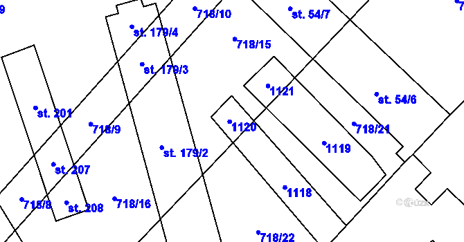 Parcela st. 209 v KÚ Vinaře, Katastrální mapa