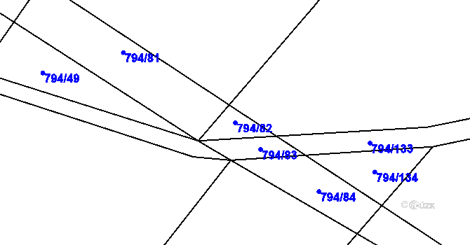Parcela st. 794/82 v KÚ Vinaře, Katastrální mapa