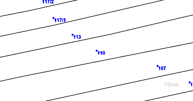 Parcela st. 110 v KÚ Vinaře, Katastrální mapa