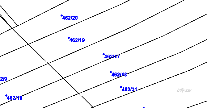 Parcela st. 462/17 v KÚ Vinaře, Katastrální mapa