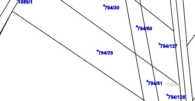 Parcela st. 794/29 v KÚ Vinaře, Katastrální mapa