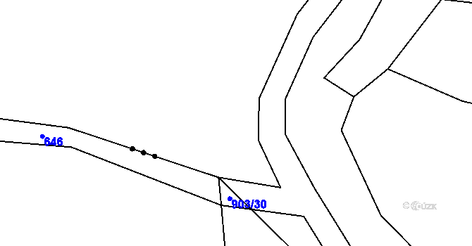 Parcela st. 604/1 v KÚ Vinařice u Suchomast, Katastrální mapa