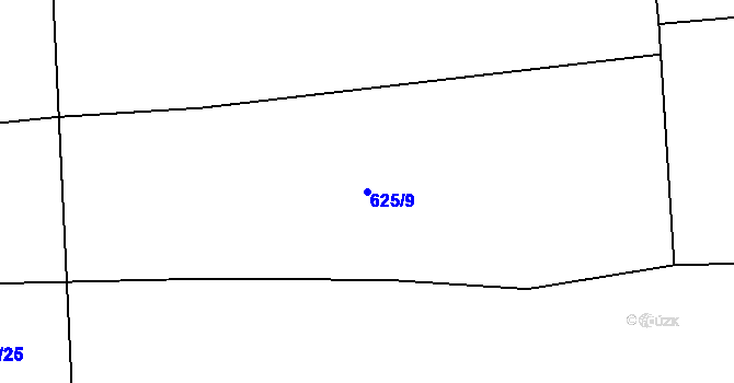 Parcela st. 625/9 v KÚ Vinařice u Suchomast, Katastrální mapa