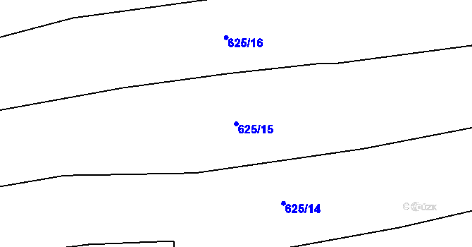 Parcela st. 625/15 v KÚ Vinařice u Suchomast, Katastrální mapa