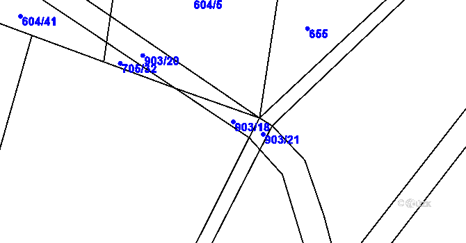 Parcela st. 903/18 v KÚ Vinařice u Suchomast, Katastrální mapa