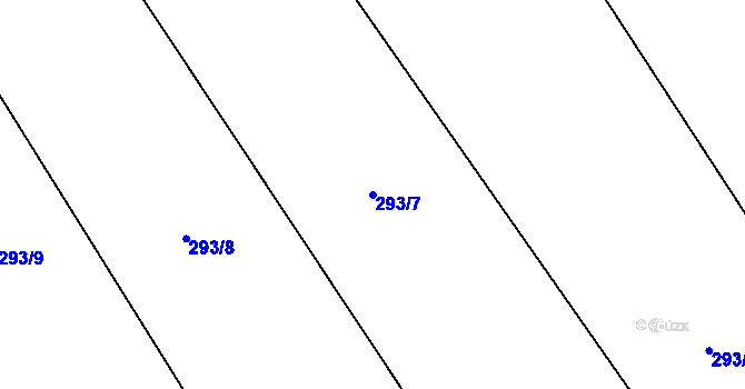 Parcela st. 293/7 v KÚ Vinařice u Suchomast, Katastrální mapa