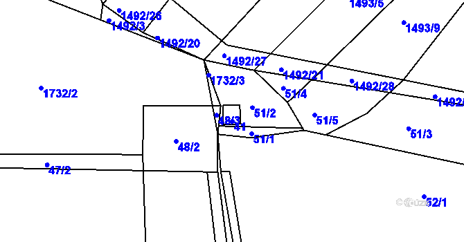 Parcela st. 41 v KÚ Vinařice u Kladna, Katastrální mapa