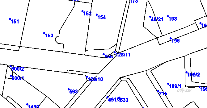 Parcela st. 155 v KÚ Vinařice u Kladna, Katastrální mapa