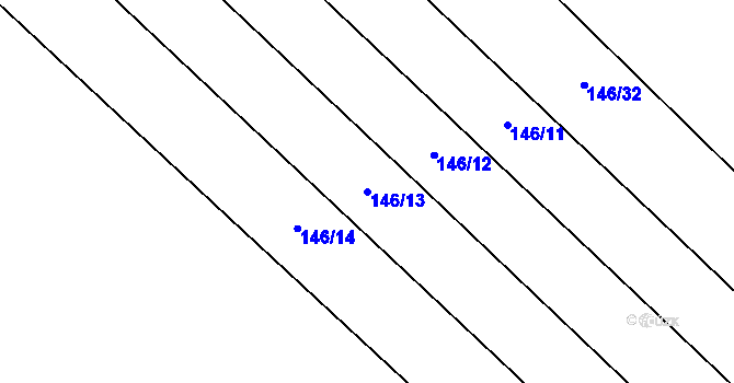 Parcela st. 146/13 v KÚ Vinařice u Loun, Katastrální mapa