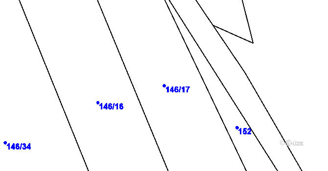 Parcela st. 146/17 v KÚ Vinařice u Loun, Katastrální mapa