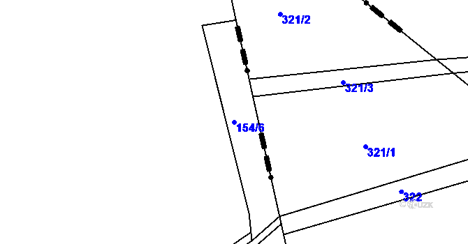 Parcela st. 154/6 v KÚ Vinařice u Loun, Katastrální mapa