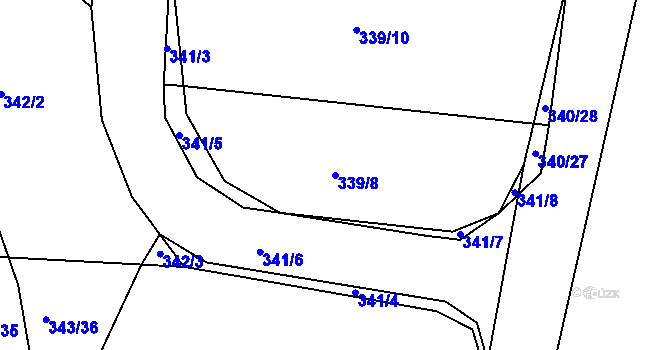 Parcela st. 339/8 v KÚ Vinec, Katastrální mapa