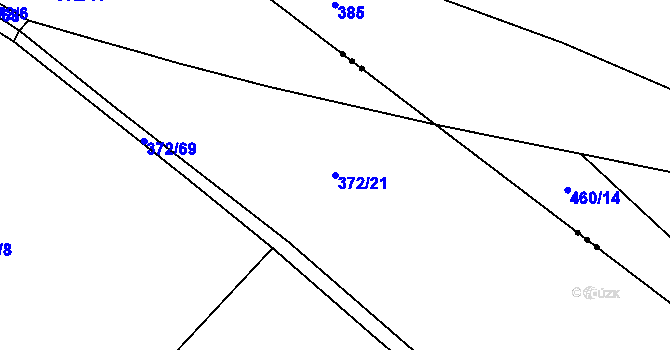 Parcela st. 372/21 v KÚ Vinec, Katastrální mapa