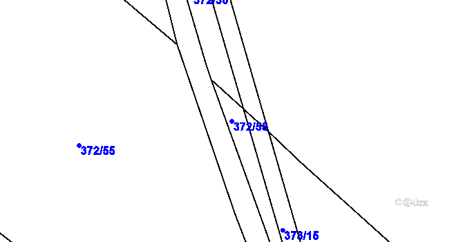 Parcela st. 372/58 v KÚ Vinec, Katastrální mapa