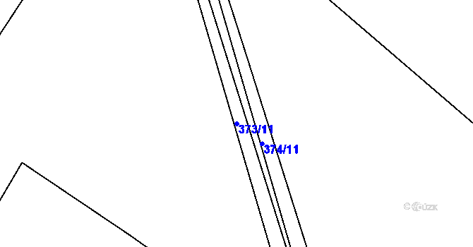Parcela st. 373/11 v KÚ Vinec, Katastrální mapa