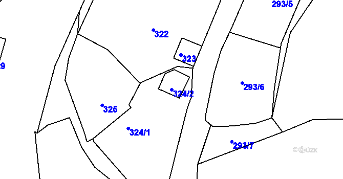 Parcela st. 324/2 v KÚ Vinec, Katastrální mapa