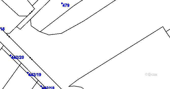 Parcela st. 447/10 v KÚ Lýsky, Katastrální mapa