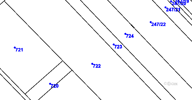 Parcela st. 339/43 v KÚ Lýsky, Katastrální mapa