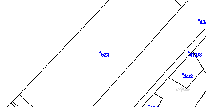 Parcela st. 206 v KÚ Lýsky, Katastrální mapa