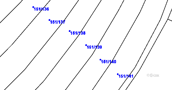 Parcela st. 151/139 v KÚ Vinary u Přerova, Katastrální mapa
