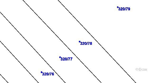 Parcela st. 320/78 v KÚ Vinary u Přerova, Katastrální mapa