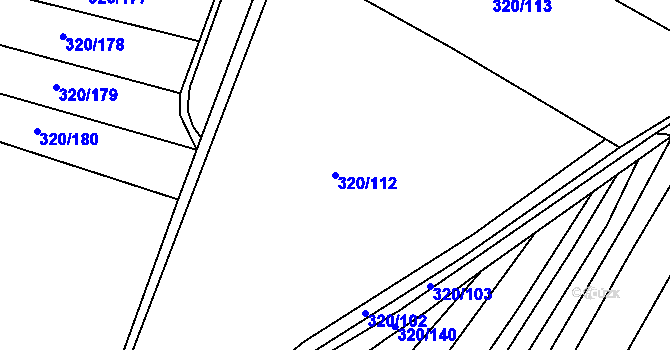 Parcela st. 320/112 v KÚ Vinary u Přerova, Katastrální mapa
