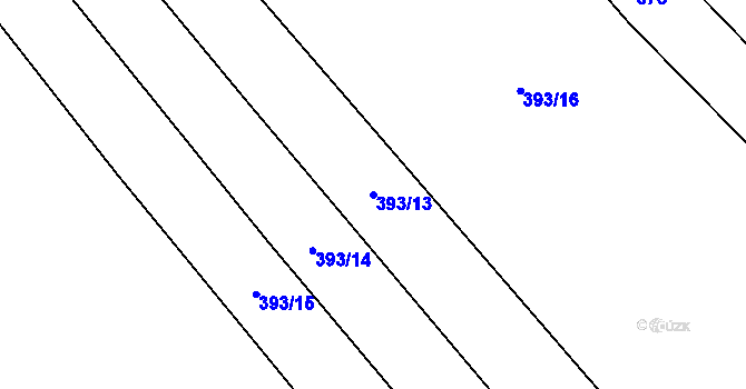 Parcela st. 393/13 v KÚ Vinary u Přerova, Katastrální mapa